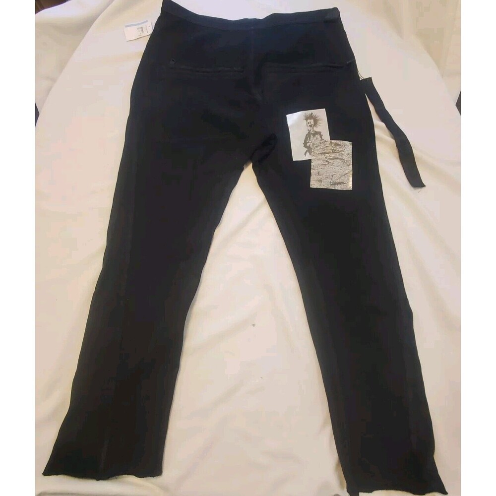 Rare Hudson Asylum Mens L/XL Pants Punk Grunge Misfit NWT Patches Bias Front